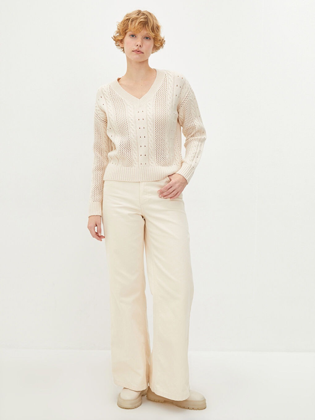 Žena BEŽ Džemper -1