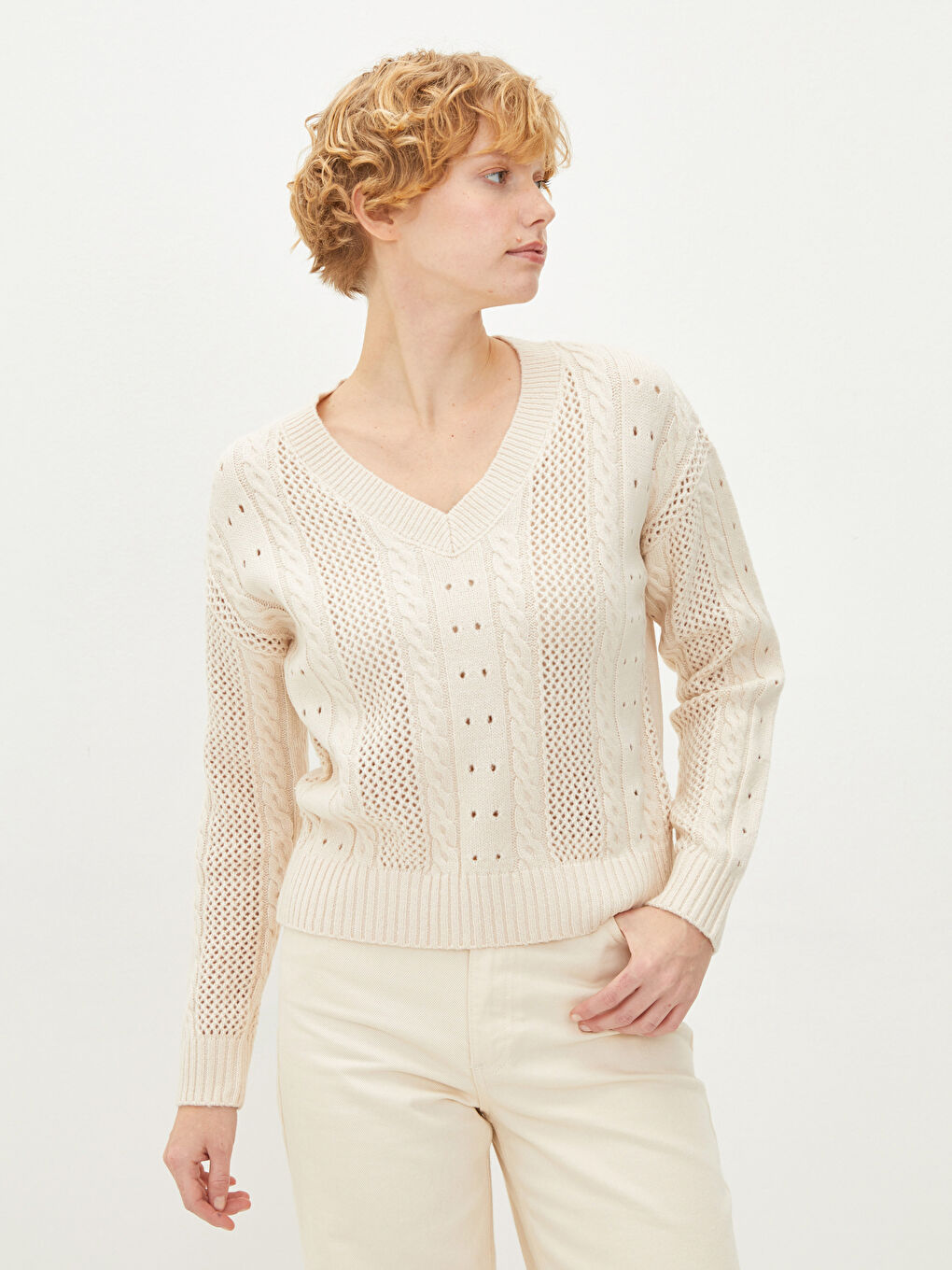 Žena BEŽ Džemper -2