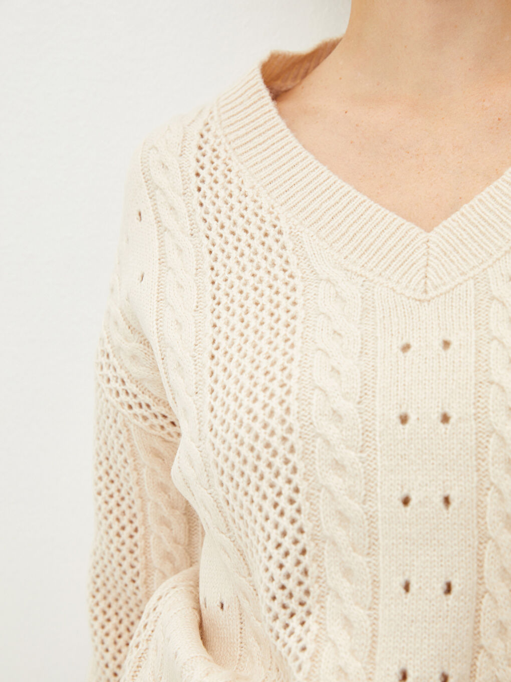 Žena BEŽ Džemper -3