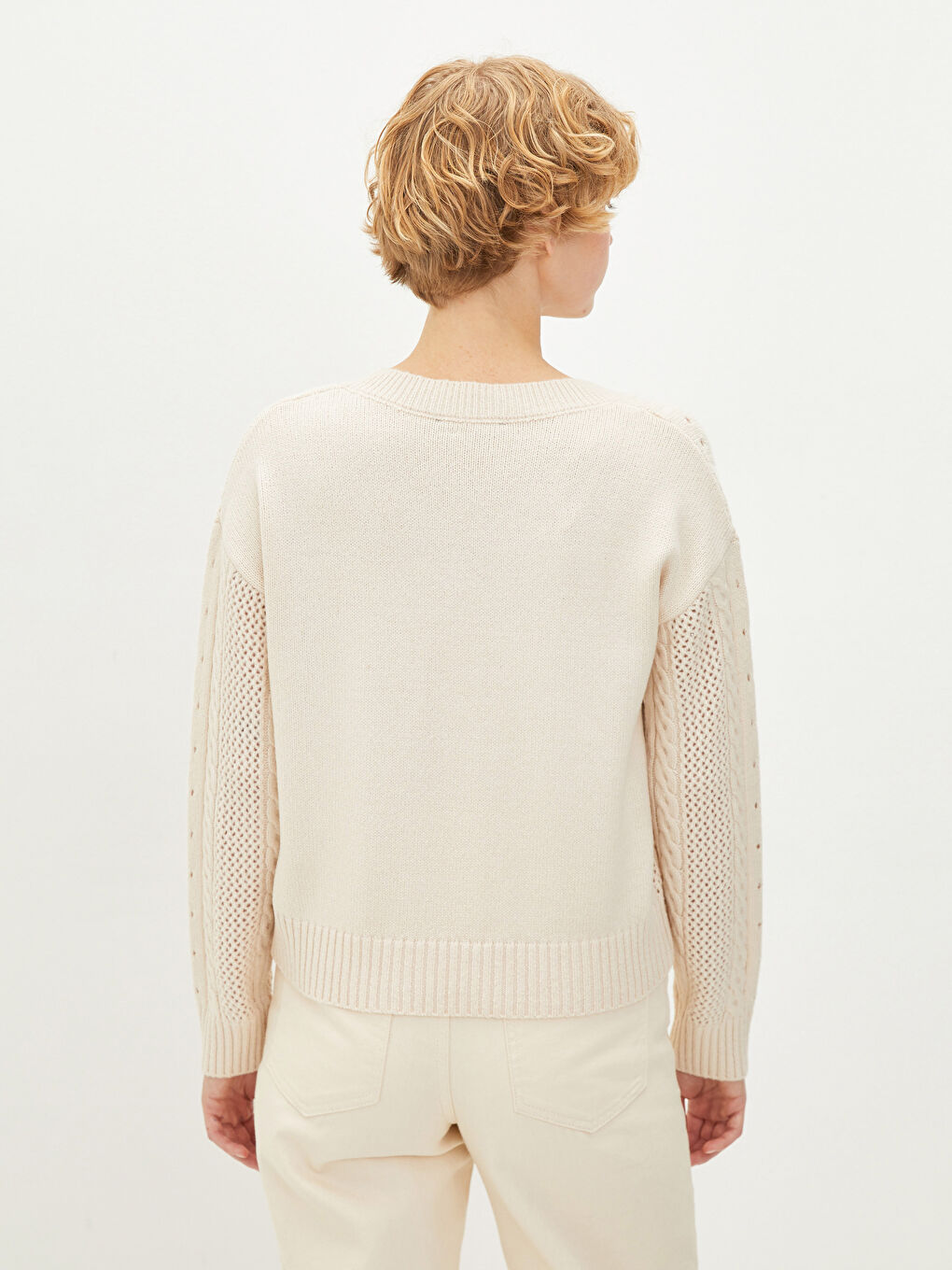 Žena BEŽ Džemper -4