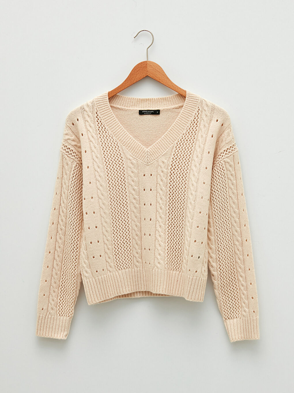 Žena BEŽ Džemper -5