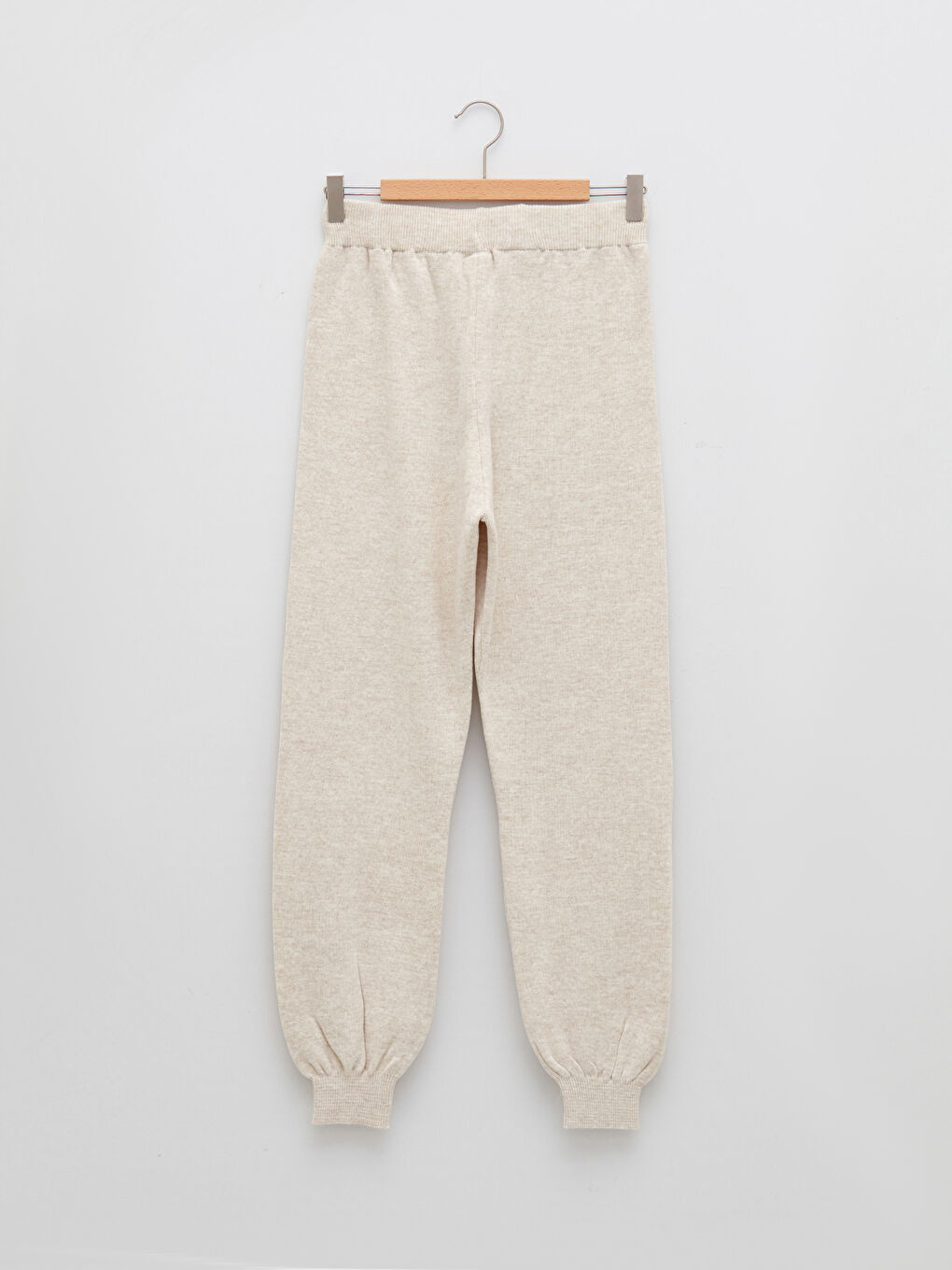 Women's Elastic Waist Regular Jogger Tricot Trousers-5