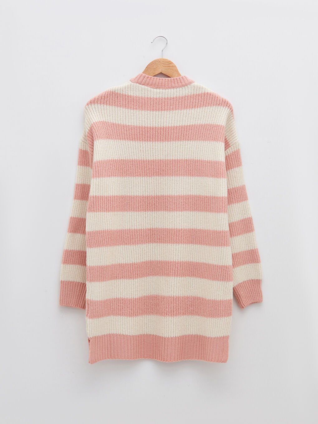 Crew Neck Striped Long Sleeve Women's Knitwear Tunic-6