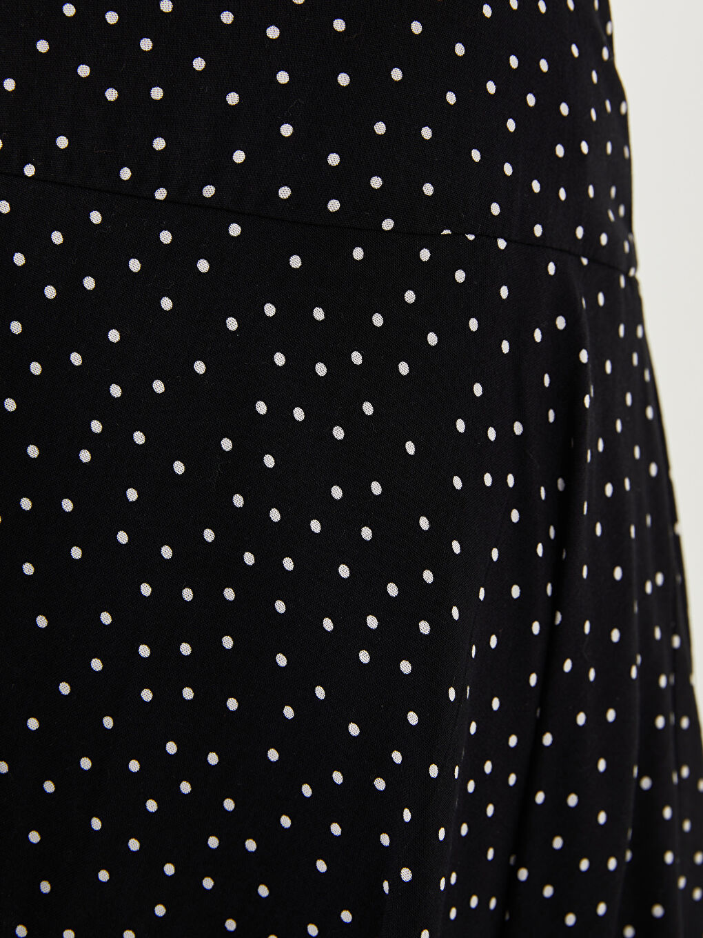 Elastic Waist Polka Dot Patterned Viscose Women's Short Skirt-3