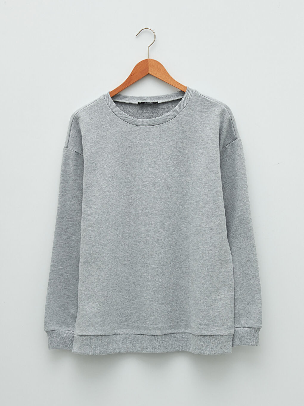 Sweat-shirt pour Femmes Grande Taille Col Rond Régulier Manches Longues-5