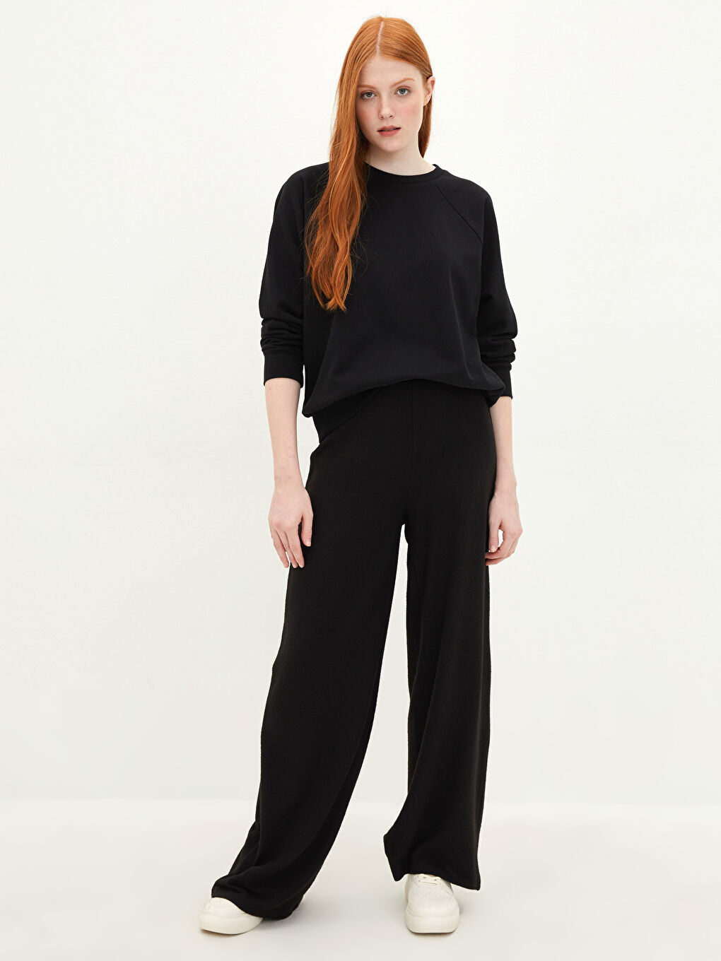 LCW Vision Kadın Beli Lastikli Slim Fit Düz Pantolon -W1ID68Z8-CWN