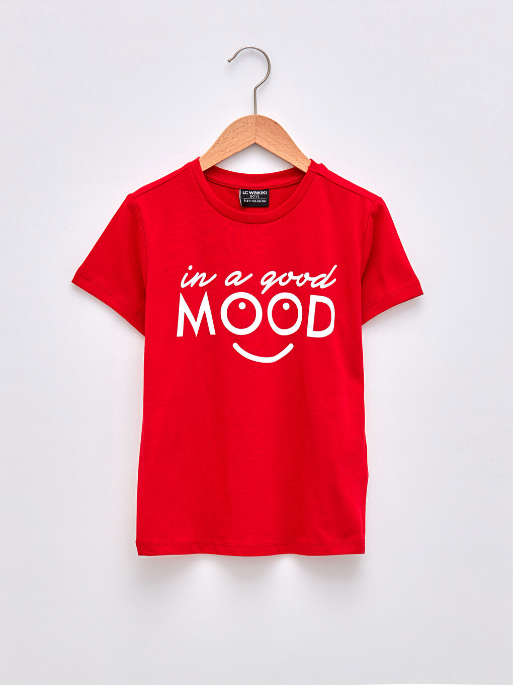 Kırmızı Bisiklet Yaka Baskılı Kısa Kollu Pamuklu Erkek Çocuk Tişört Baba ve Oğul Kombini