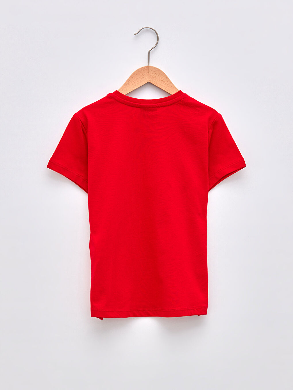 Kırmızı Bisiklet Yaka Baskılı Kısa Kollu Pamuklu Erkek Çocuk Tişört Baba ve Oğul Kombini-1