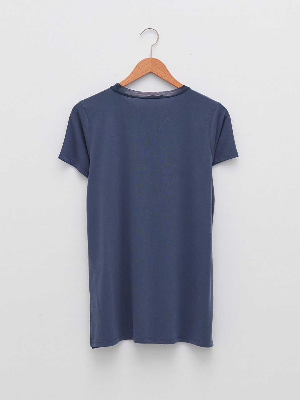 Crew Neck Plain Short Sleeve Maternity T-Shirt-6