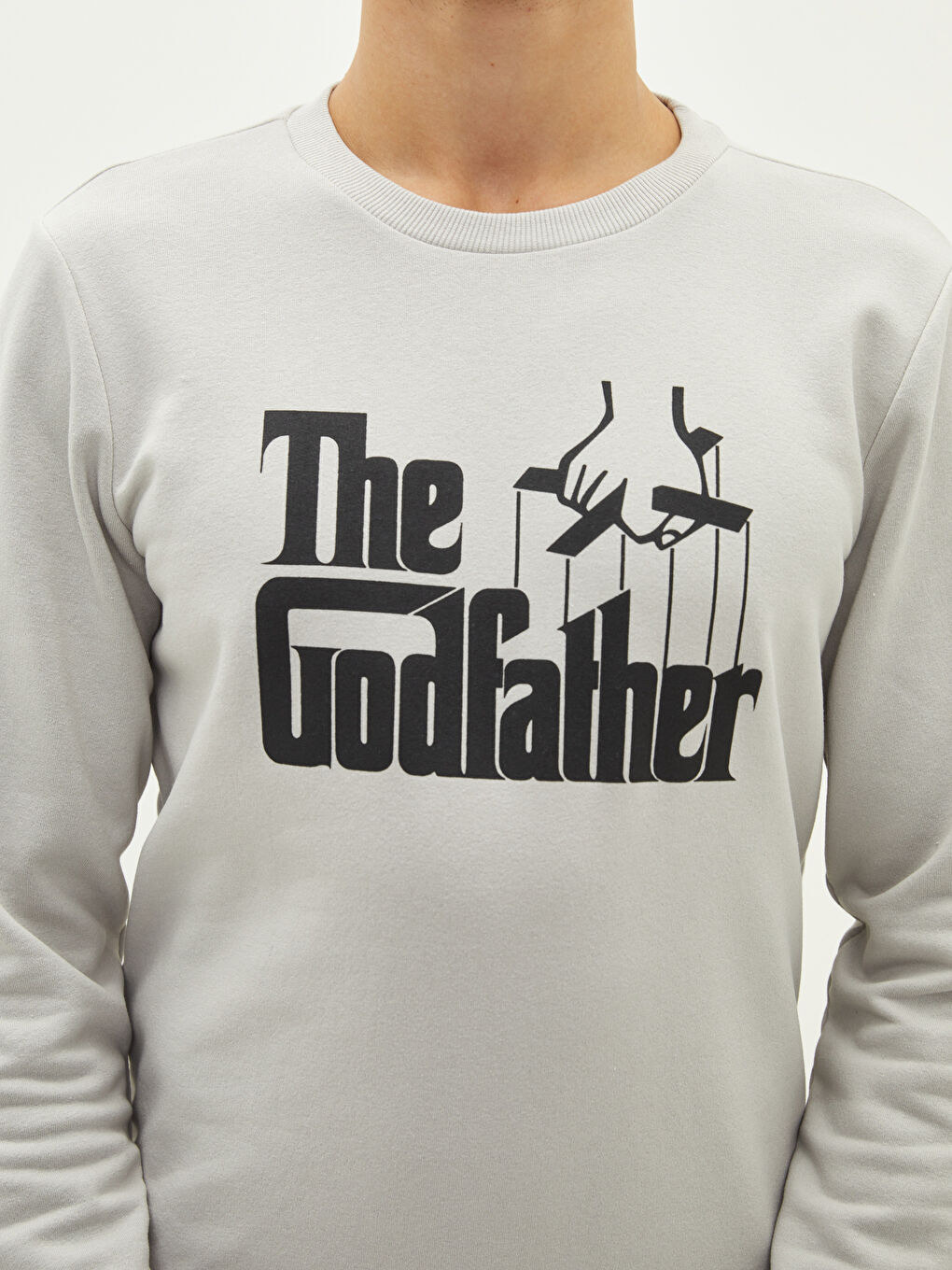 Sweat-shirt Épais à Manches Longues Imprimé The Godfather pour Hommes Col Rond-3