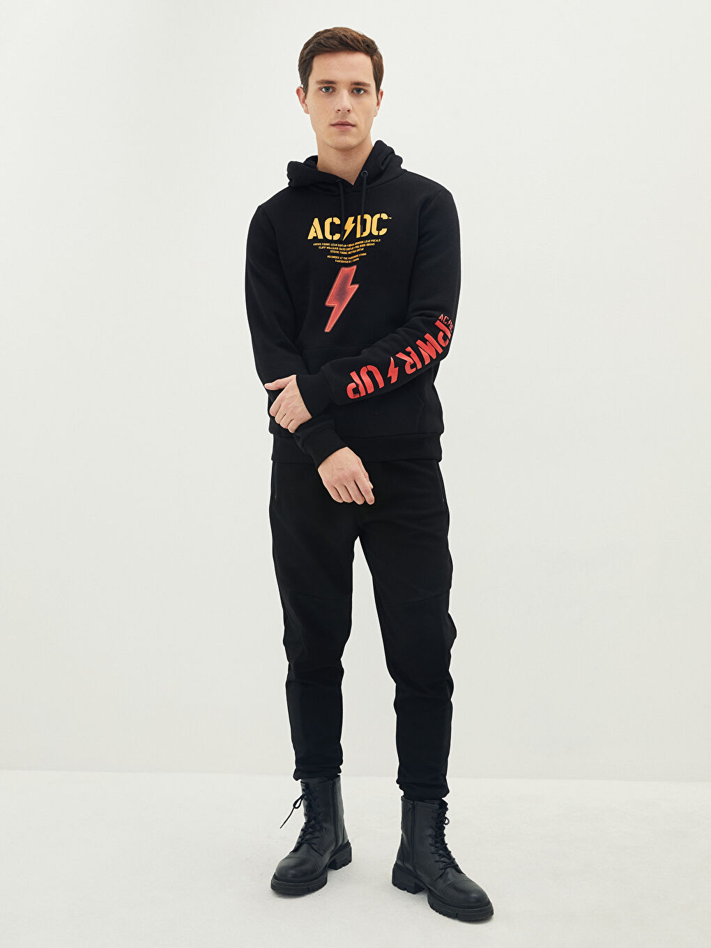 Long Sleeve AC/DC Printed Men's Thick Hoodie-3