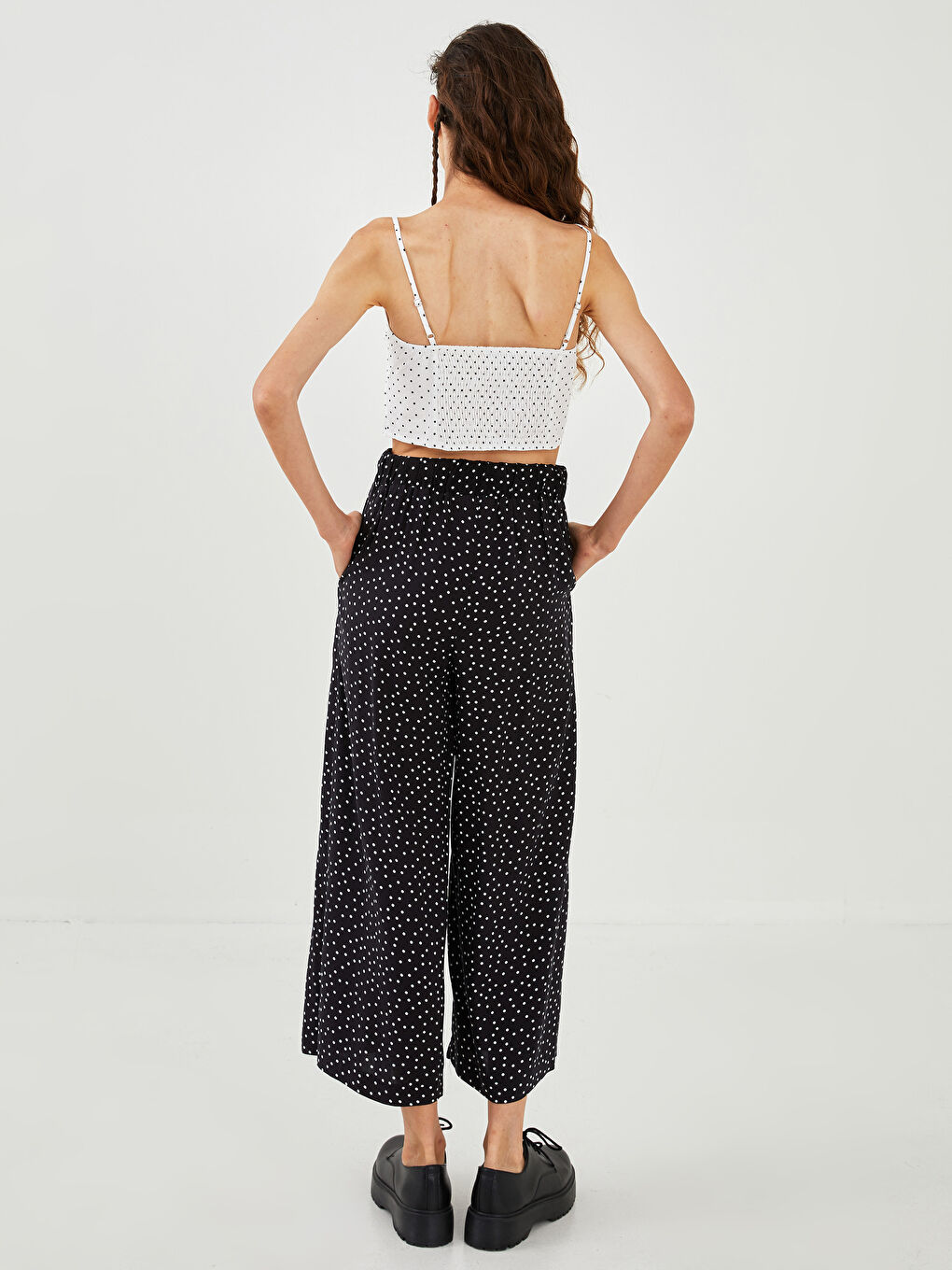 XSIDE Hose mit elastischer Taille, normaler Passform, weitem Bein, Schlitz und Viskose für Damen -W1IE52Z8-CVL