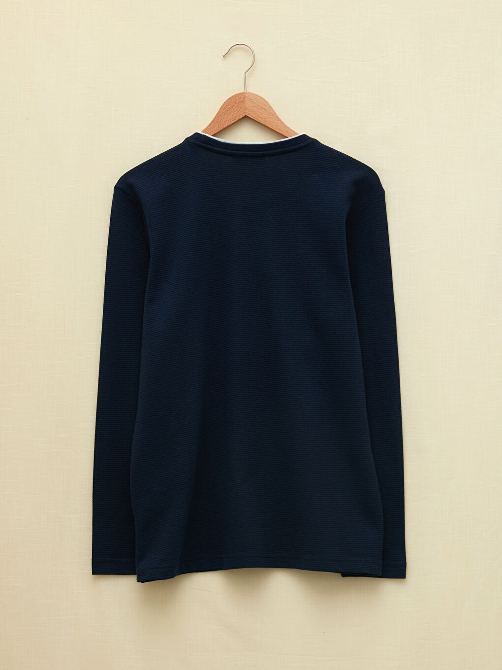 İndigo Bisiklet Yaka Uzun Kollu Baskılı Erkek Tişört-6