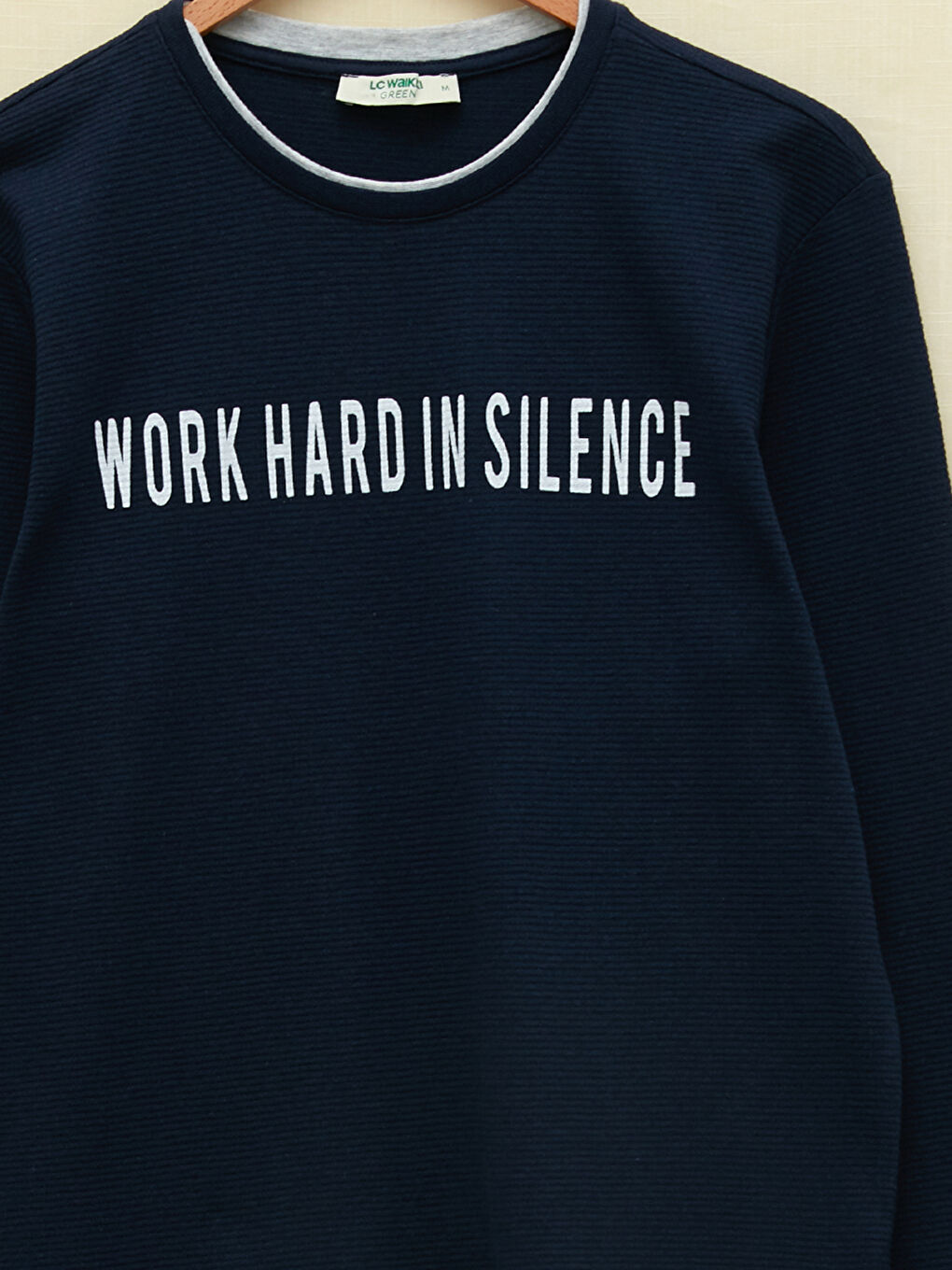 İndigo Bisiklet Yaka Uzun Kollu Baskılı Erkek Tişört-7