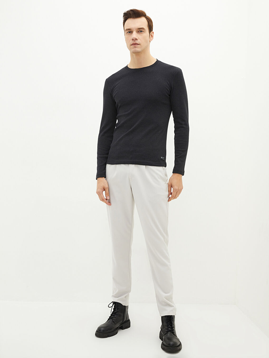 LC Waikiki Crew Neck Basic Long Sleeve Men's T-shirt -W1IF05Z8-L8N