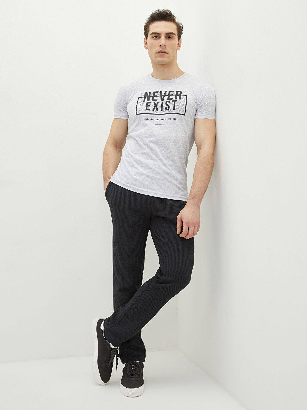 Antrasit Standart Kalıp Erkek Eşofman Altı