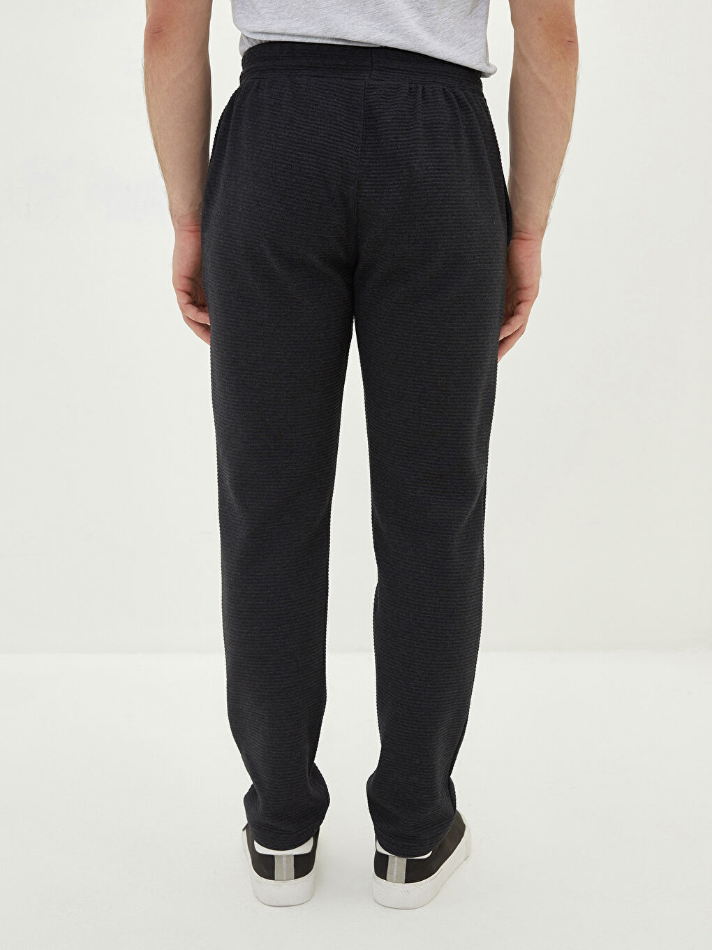 Antrasit Standart Kalıp Erkek Eşofman Altı-4