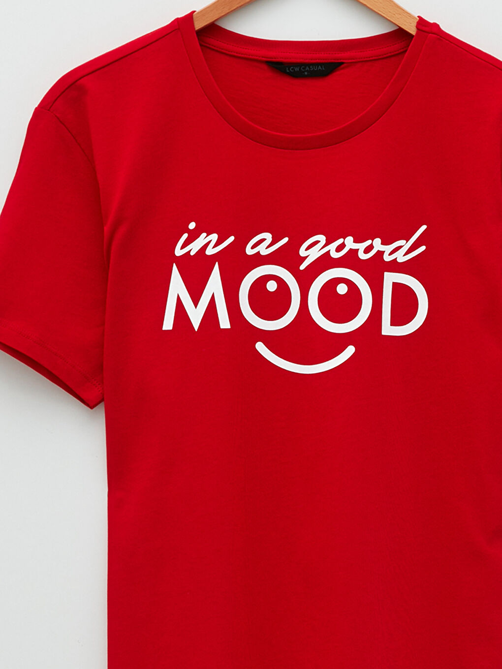 Kırmızı Bisiklet Yaka Kısa Kollu Baskılı Penye Erkek Tişört Baba ve Oğul Kombini-7