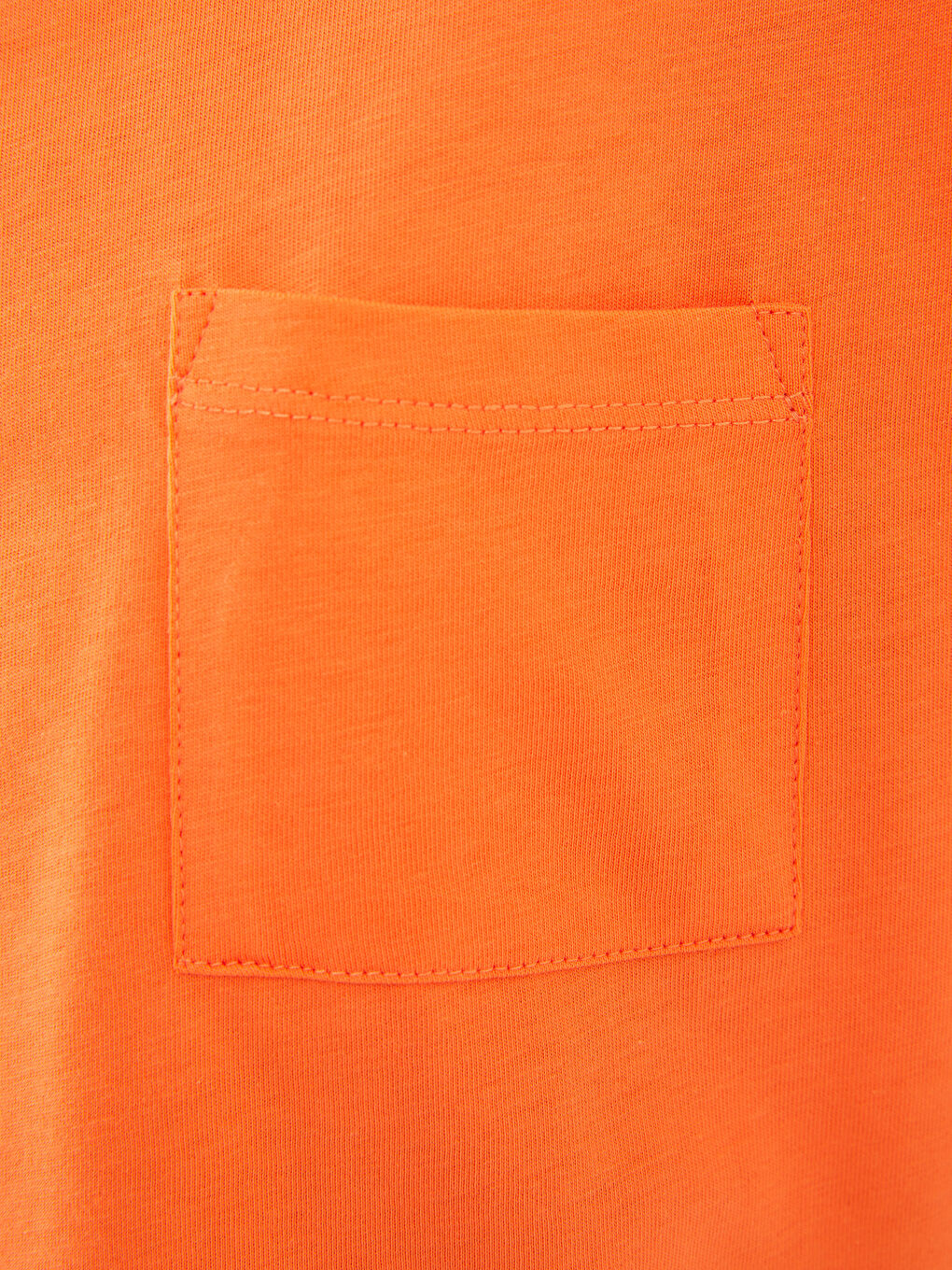 Turuncu Bisiklet Yaka Düz Cep Detaylı Kısa Kollu Kadın Crop-4