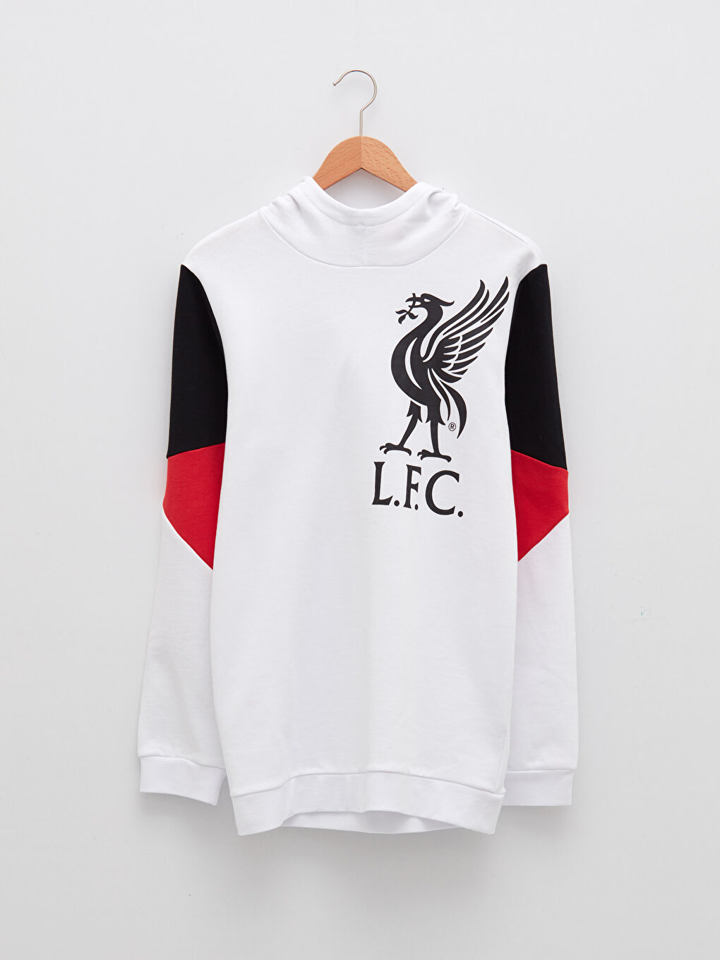 XSIDE ACTIVE Optik Beyaz Uzun Kollu Liverpool Baskılı Erkek Hoodie - 6