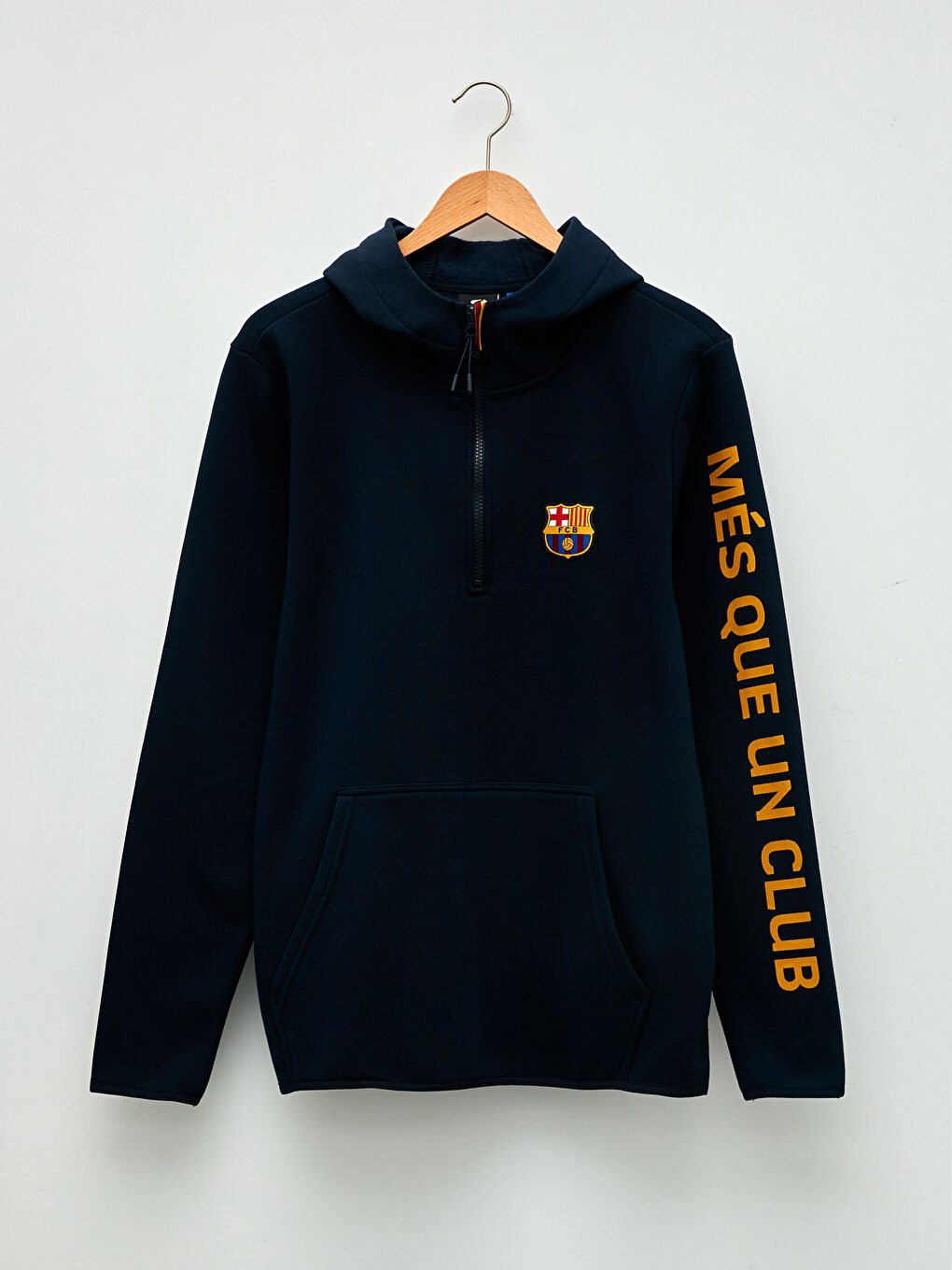 Sweat À Capuche De Fan De Barcelone Imprimé À Manches Longues Pour Hommes-5