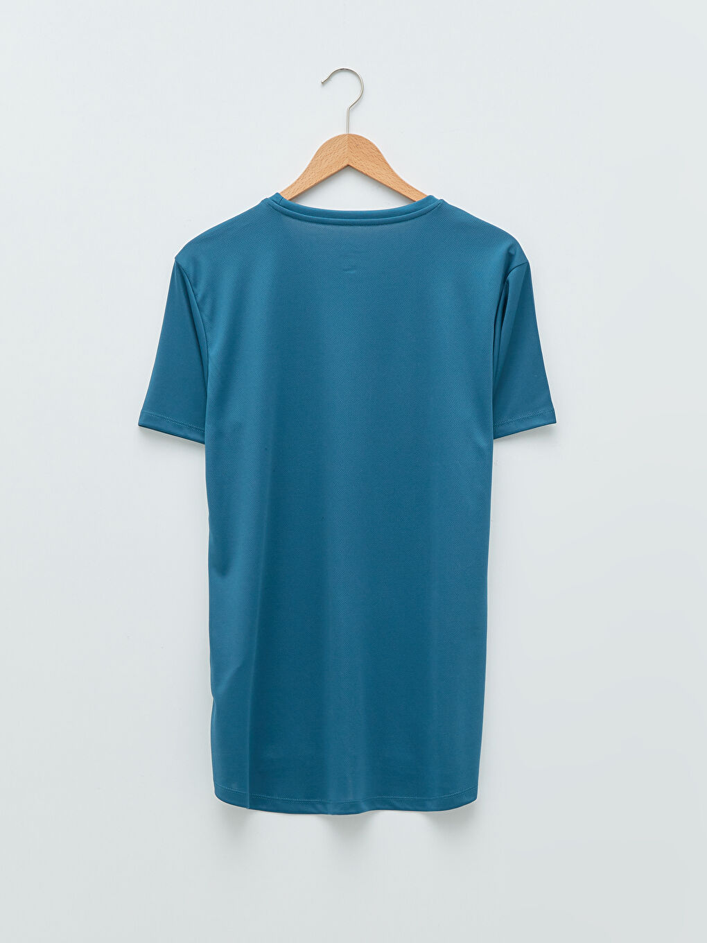 Petrol Bisiklet Yaka Kısa Kollu Aktif Spor Erkek Tişört-6