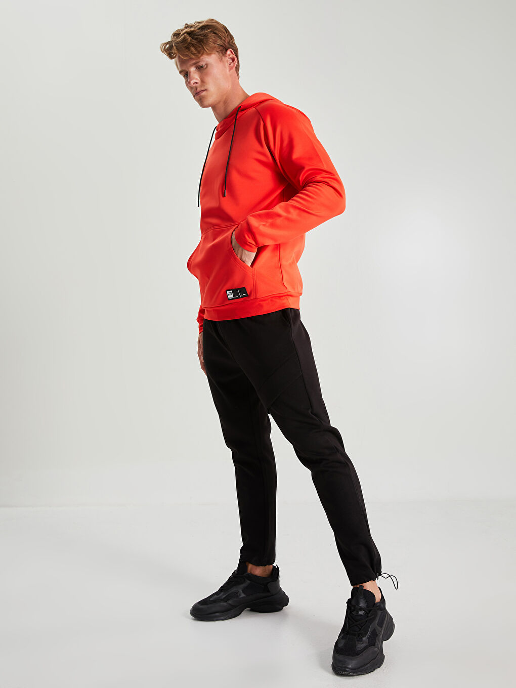 Siyah Slim Fit Erkek Spor Eşofman Altı-2