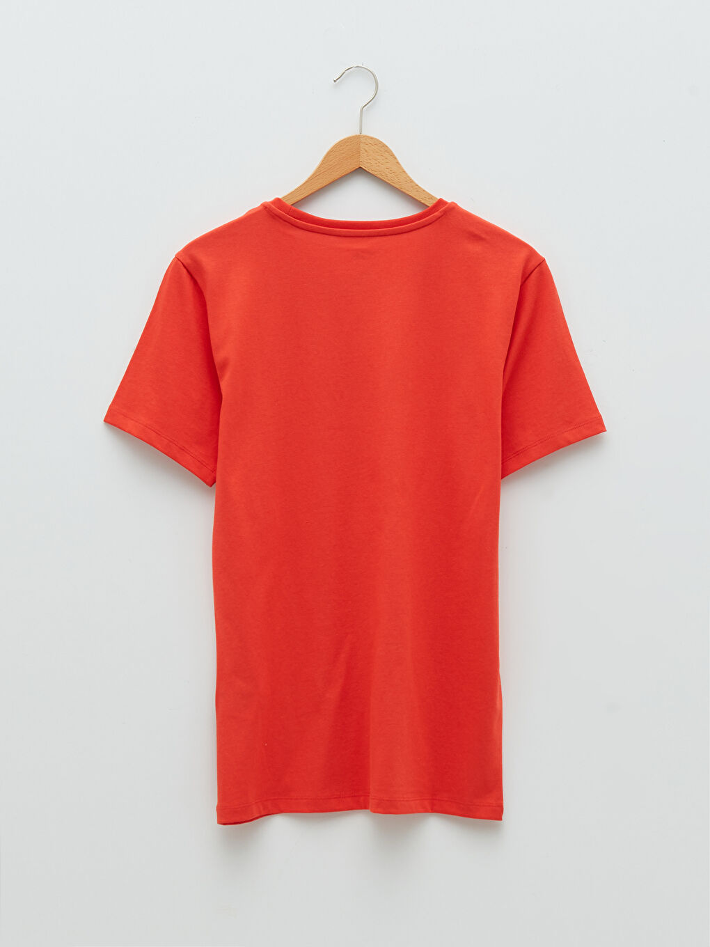 Kırmızı Bisiklet Yaka Kısa Kollu Baskılı Erkek Spor Tişört-1