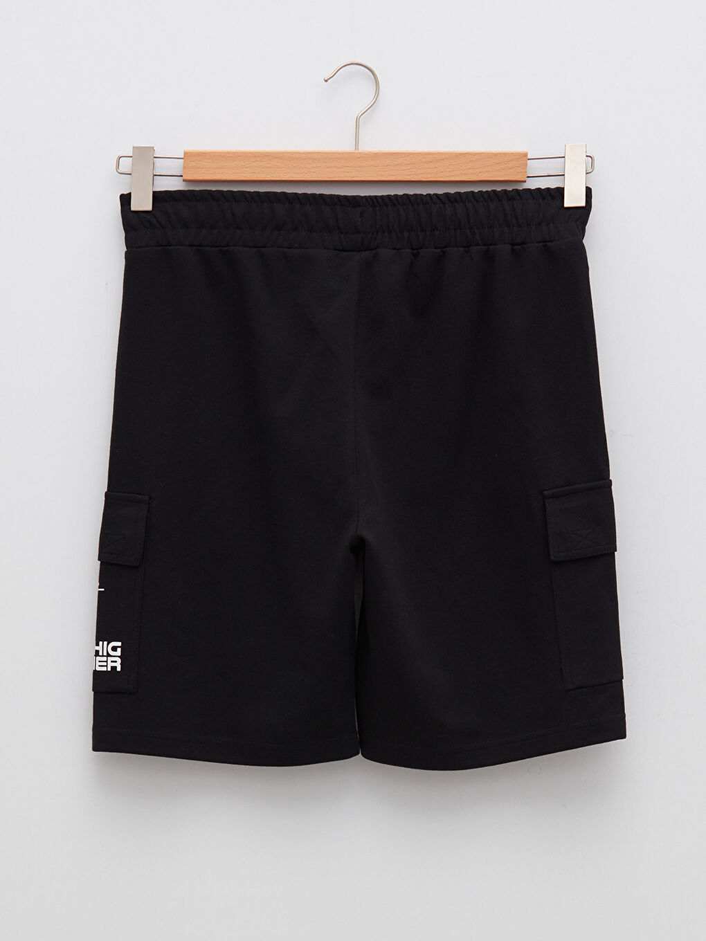 Siyah Standart Kalıp Baskılı Erkek Şort-7