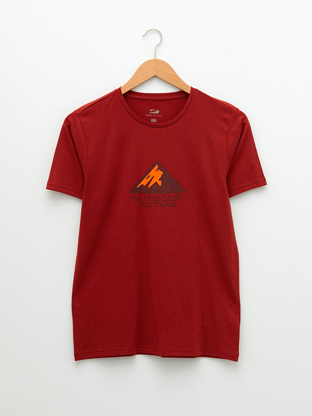 Turuncu Bisiklet Yaka Kısa Kollu Baskılı Erkek Spor Tişört-6