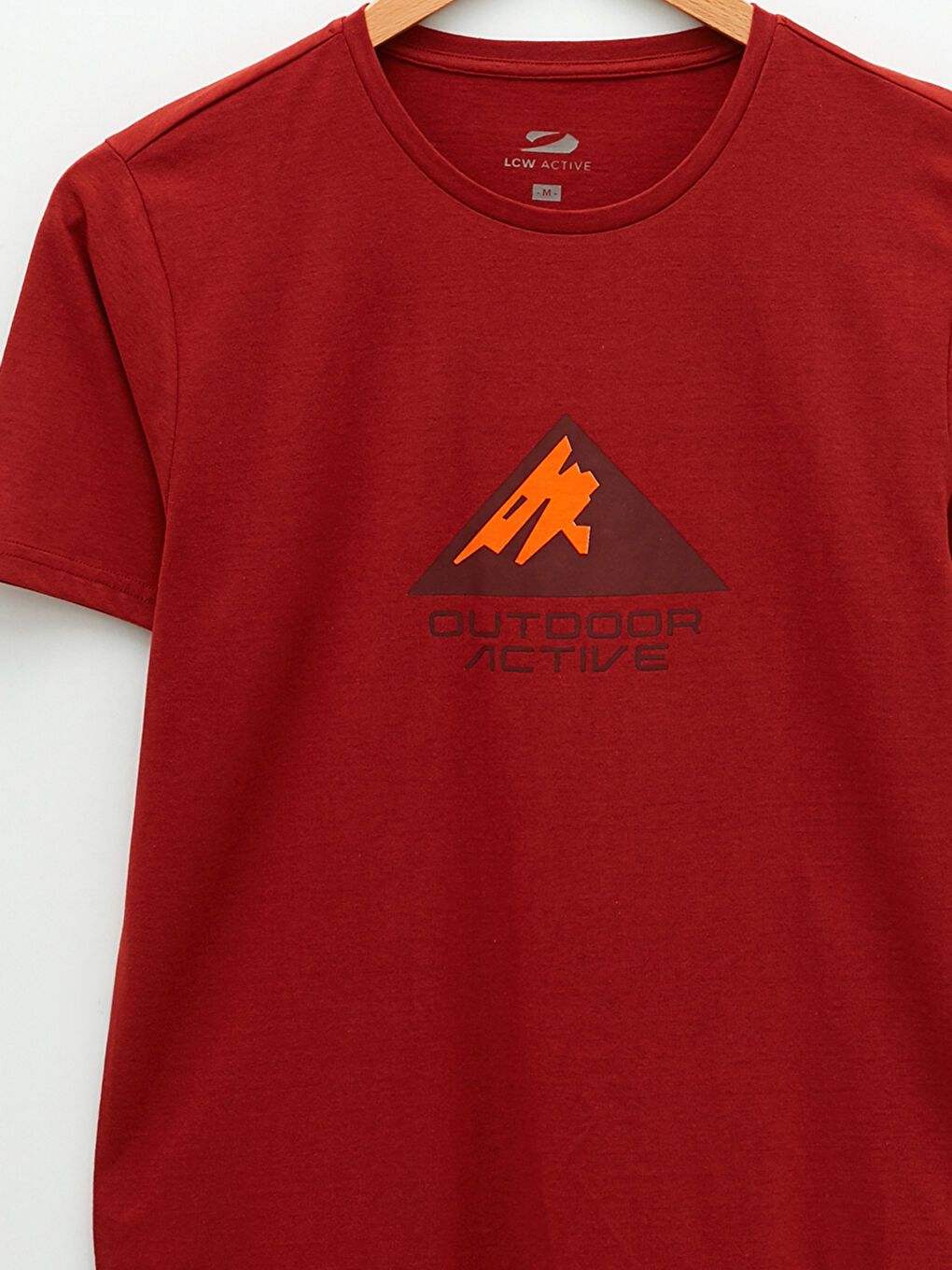 Turuncu Bisiklet Yaka Kısa Kollu Baskılı Erkek Spor Tişört-8