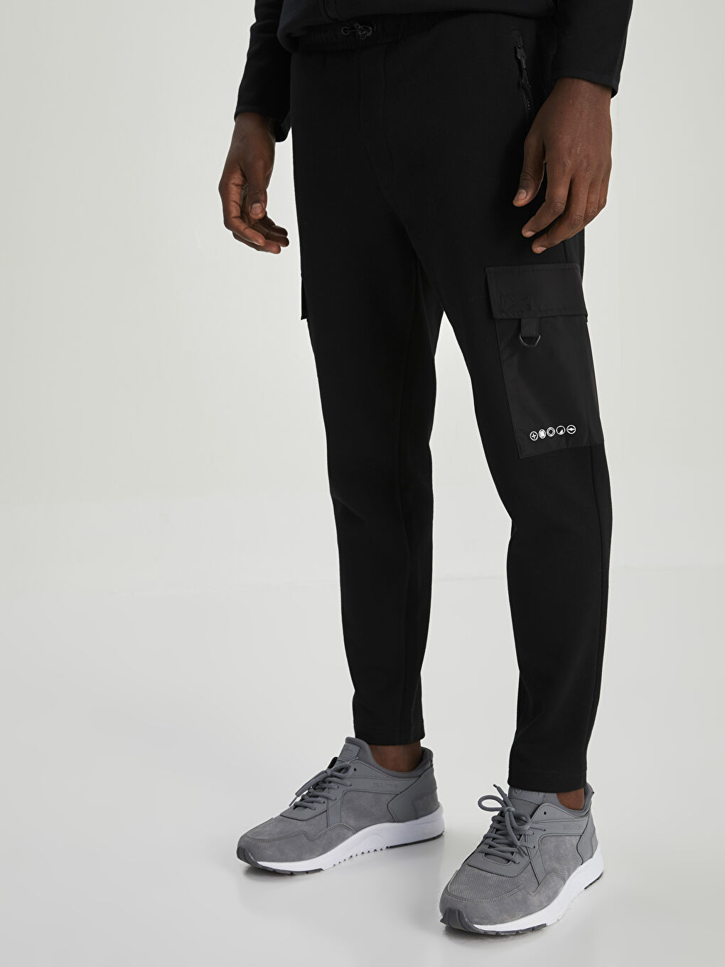 Siyah Slim Fit Erkek Jogger Eşofman Altı-2