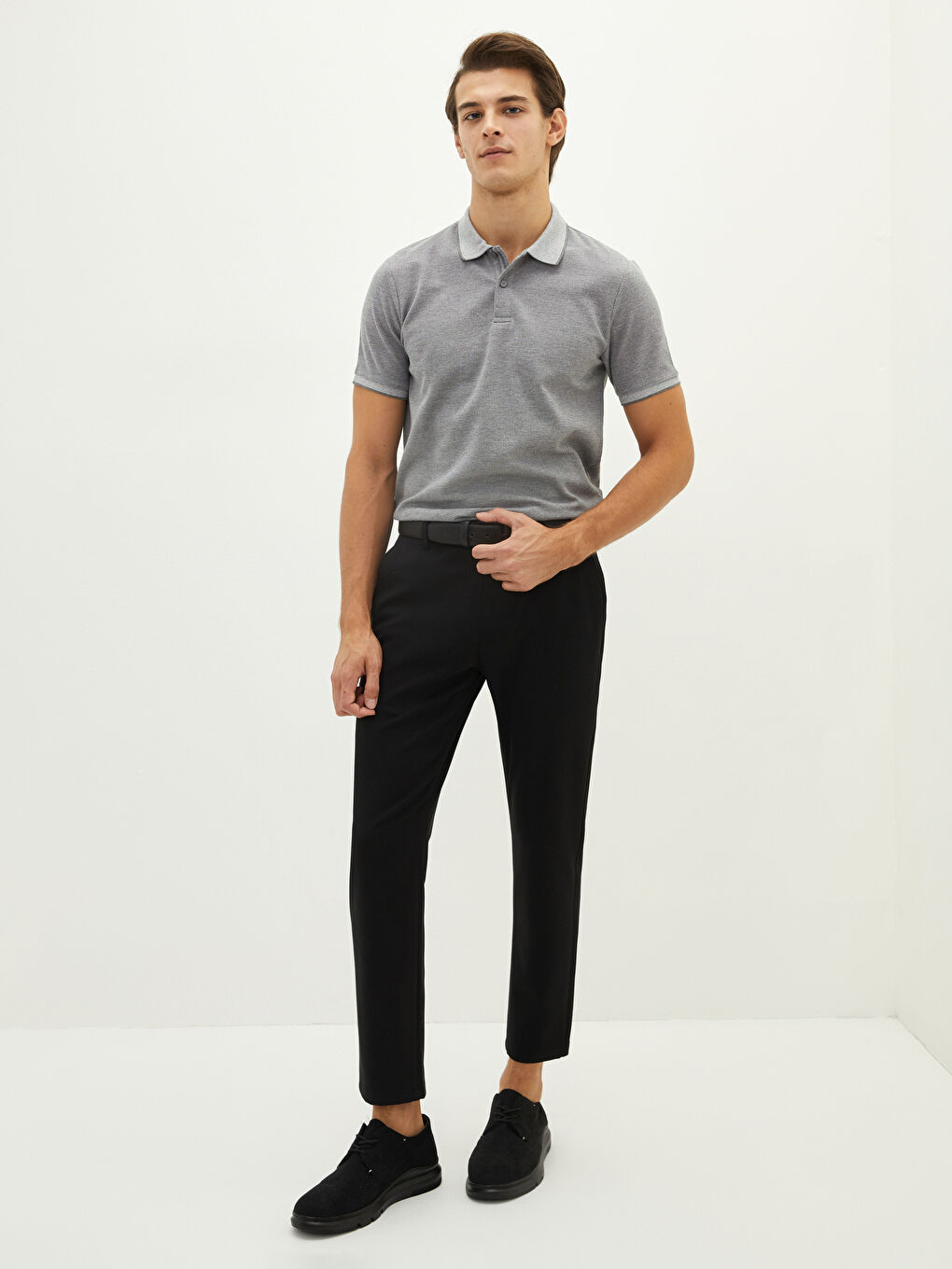 Slim Fit Textured Men's Trousers