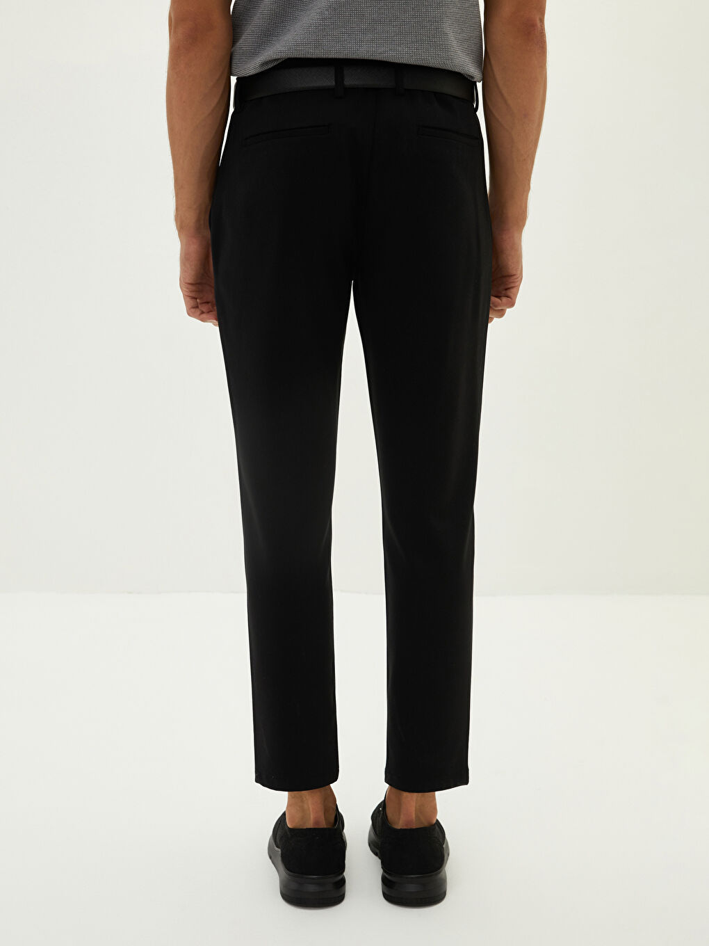 Slim Fit Textured Men's Trousers-4