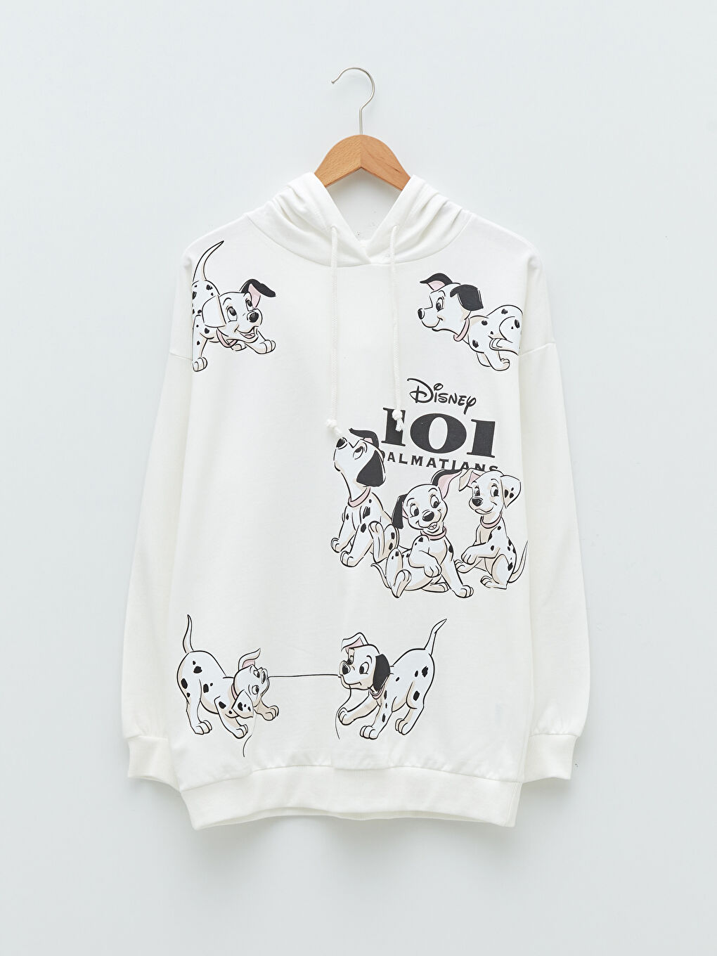 LCW Vision Hoodie 101 Dalmatians Printed Long Sleeve Women's Sweatshirt -W1IG53Z8-D3W