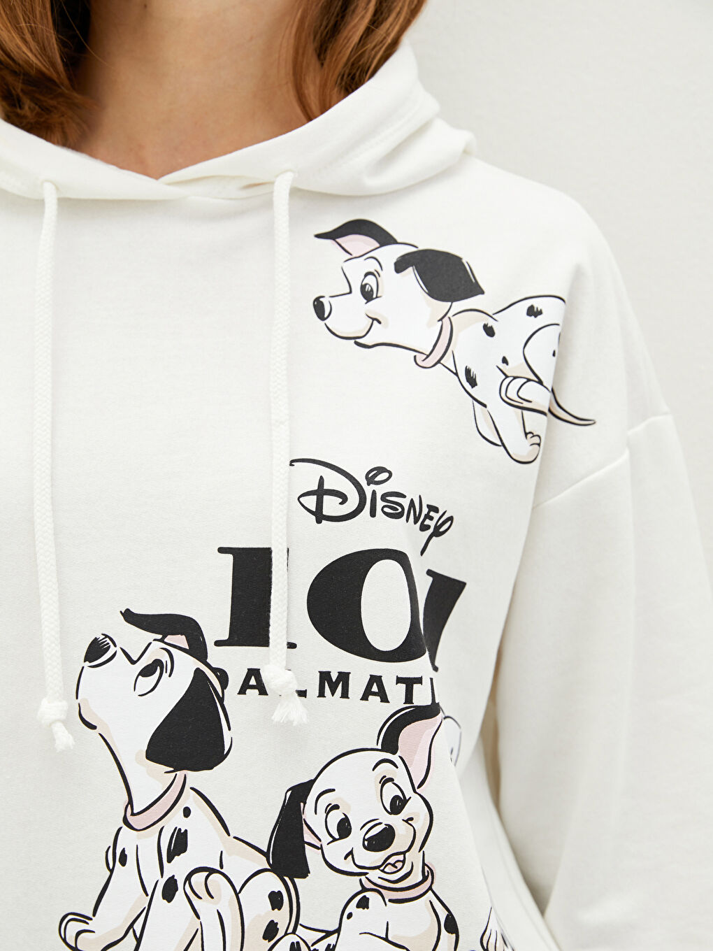LCW Vision Hoodie 101 Dalmatians Printed Long Sleeve Women's Sweatshirt -W1IG53Z8-D3W