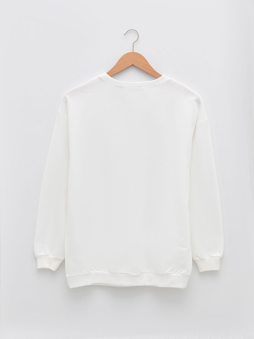 Hanorac cu Guler Rotund Imprimat cu Mânecă Lungă pentru Femei-6