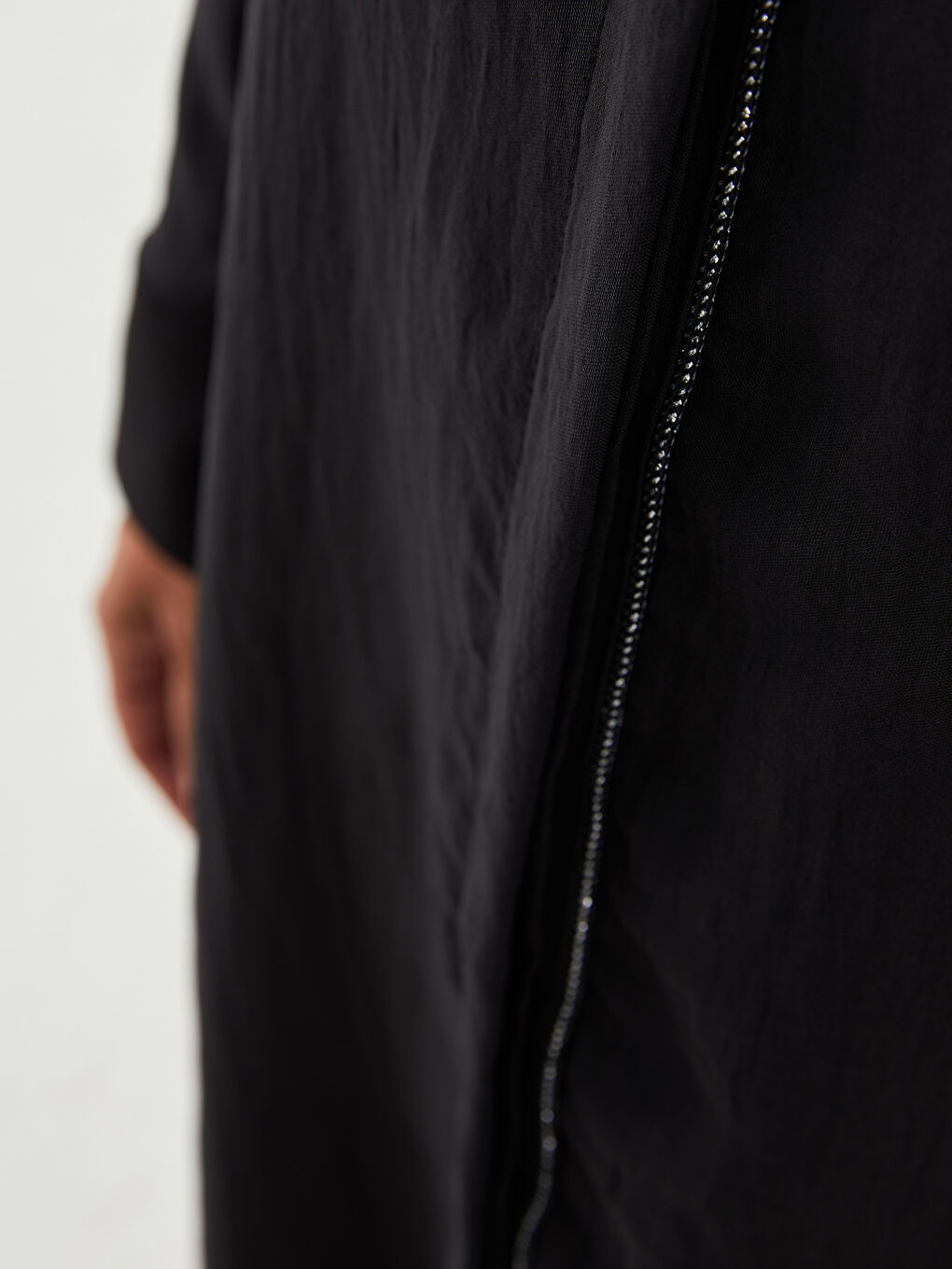 Туника от шифон с дълъг ръкав и яка тип дядо за жени-3