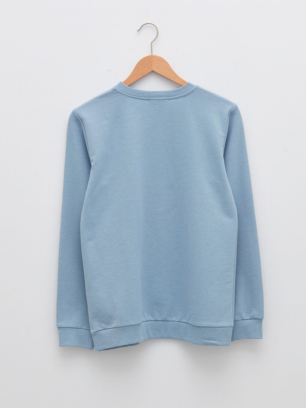 Mavi Bisiklet Yaka Çiçek Nakışlı Uzun Kollu Kadın Sweatshirt-5