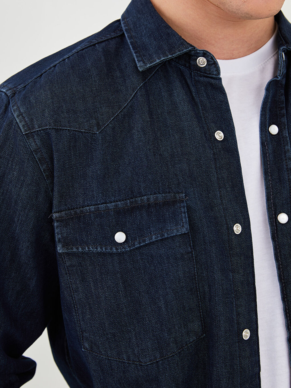LCW Vision Chemise en Jean à Manches Longues Svelte pour Hommes -W1IG99Z8-507