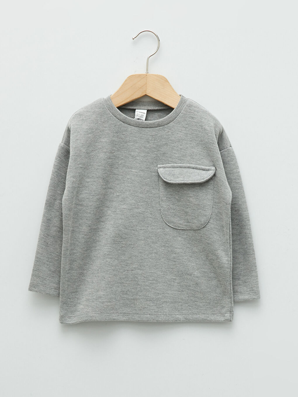 LCW baby Crew Neck Long Sleeve Basic Baby Boys' T-Shirt -W1IH05Z1-D5P
