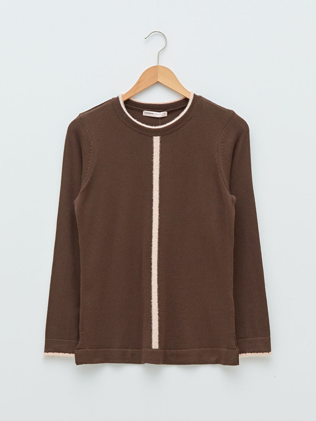 LCW Grace Crew Neck Patterned Long Sleeve Women's Knitwear Sweater -W1IH34Z8-RU0