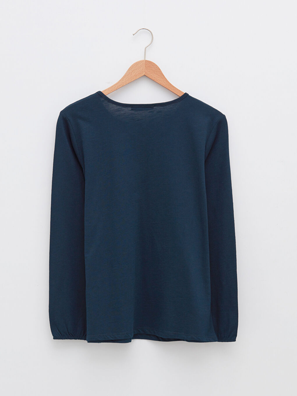 Tie Collar Ethnic Patterned Long Sleeve Cotton Women's Blouse-5