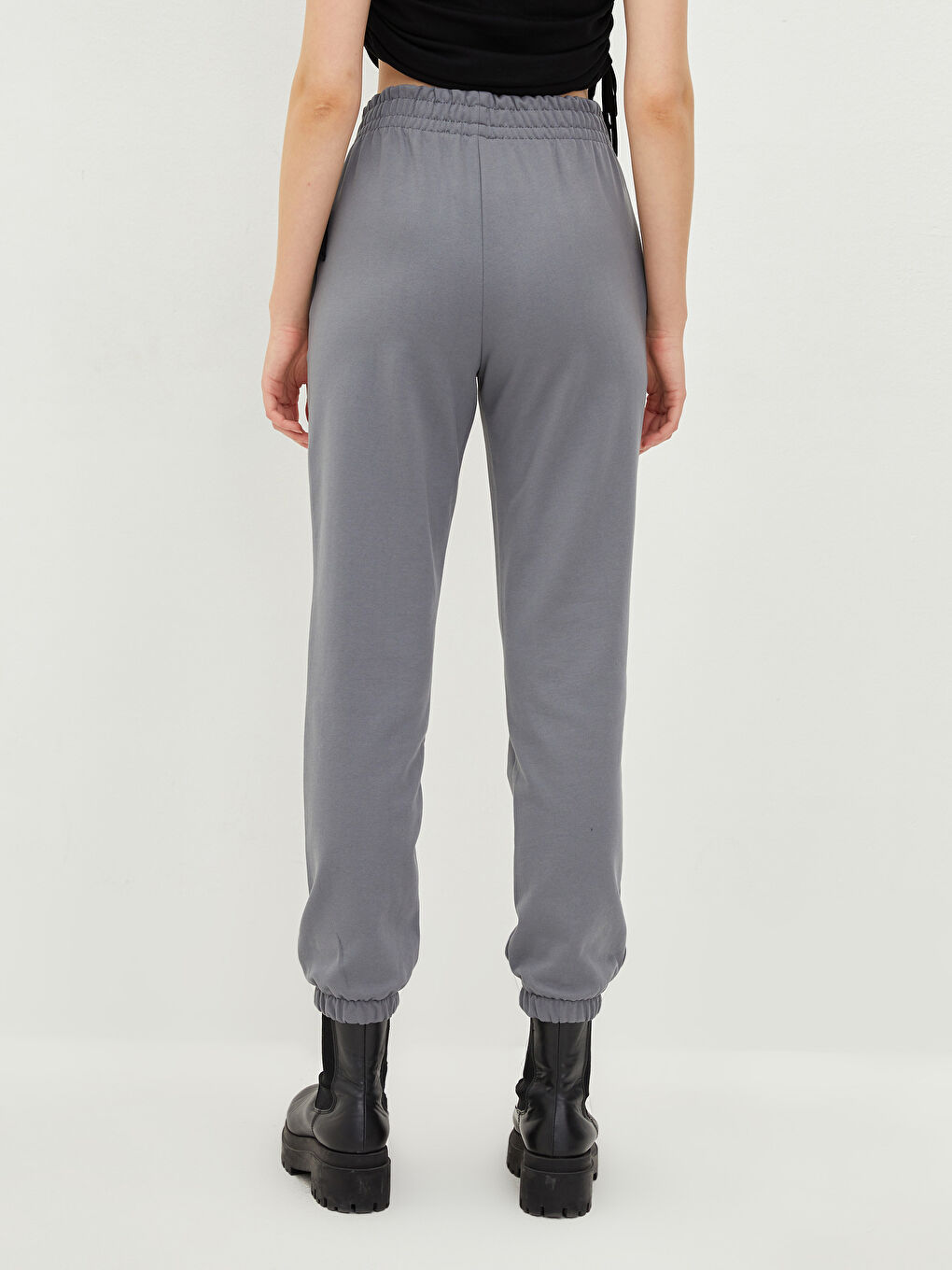 Elastic Waist Slogan Printed Women's Jogger Sweatpants-4