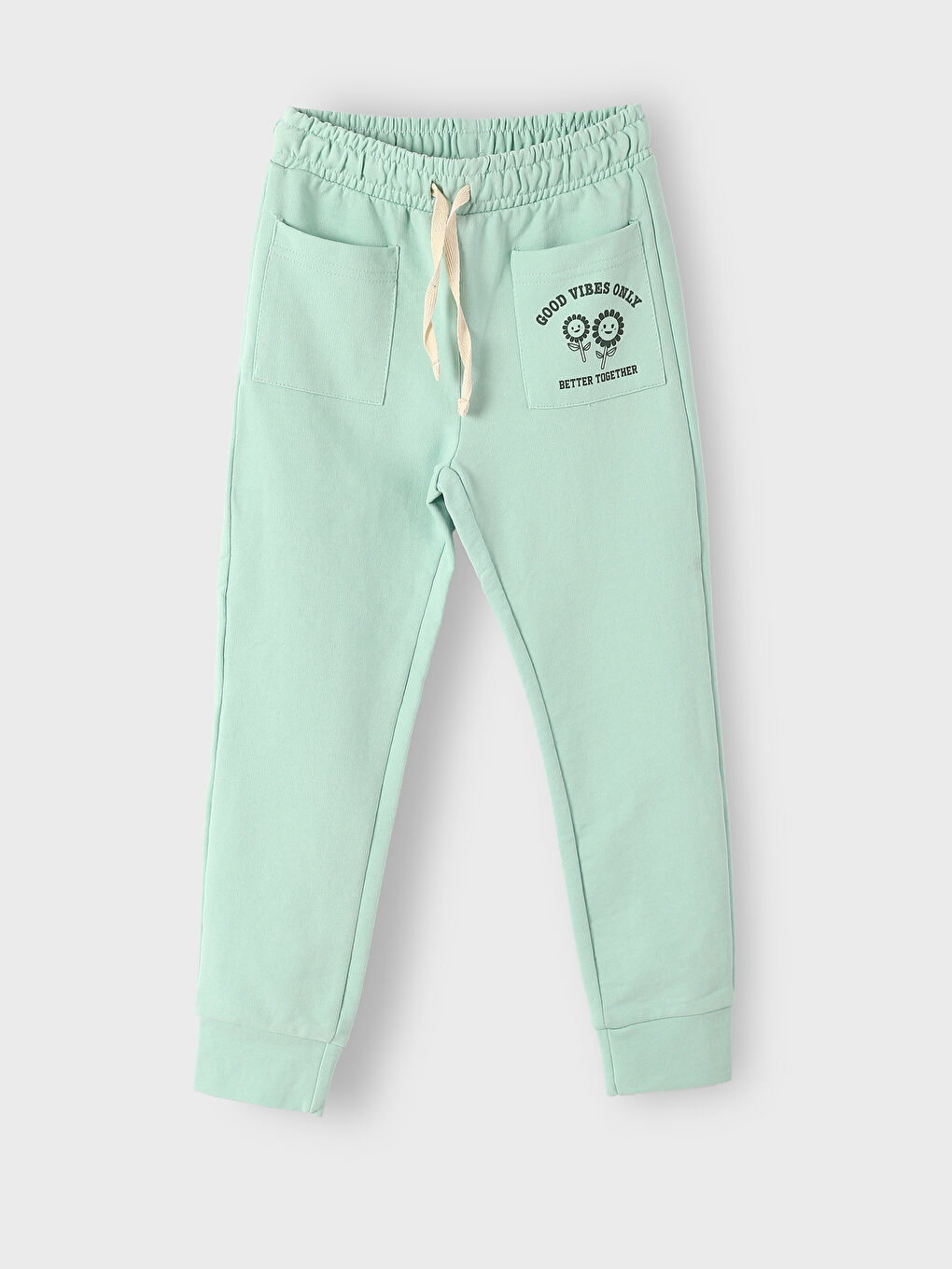 Elastic Waist Printed Girl Jogger Sweatpants