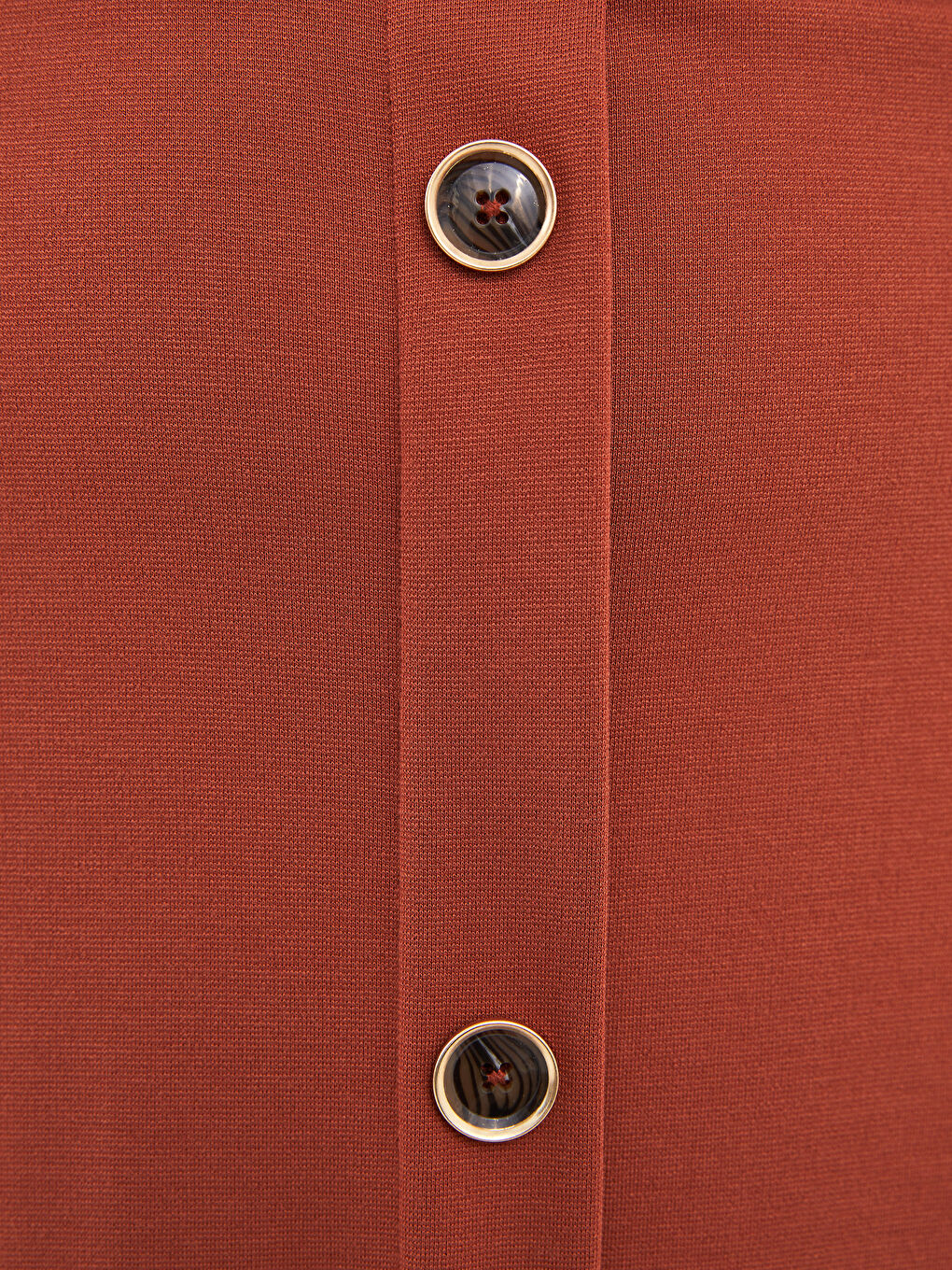 Kahverengi Kadın Beli Lastikli Düz Kloş Etek-3