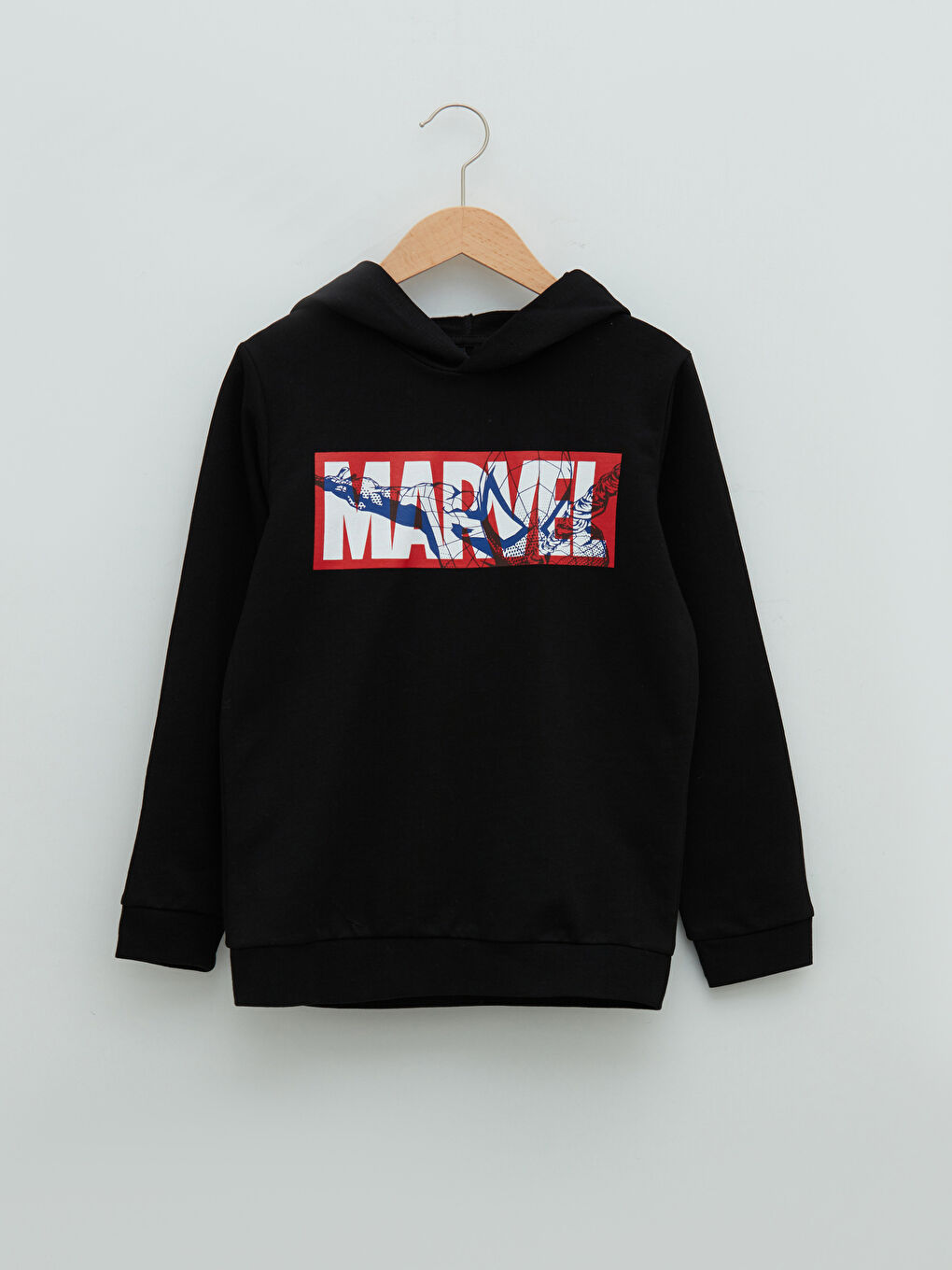 Hooded Marvel Printed Long Sleeve Boy Sweatshirt