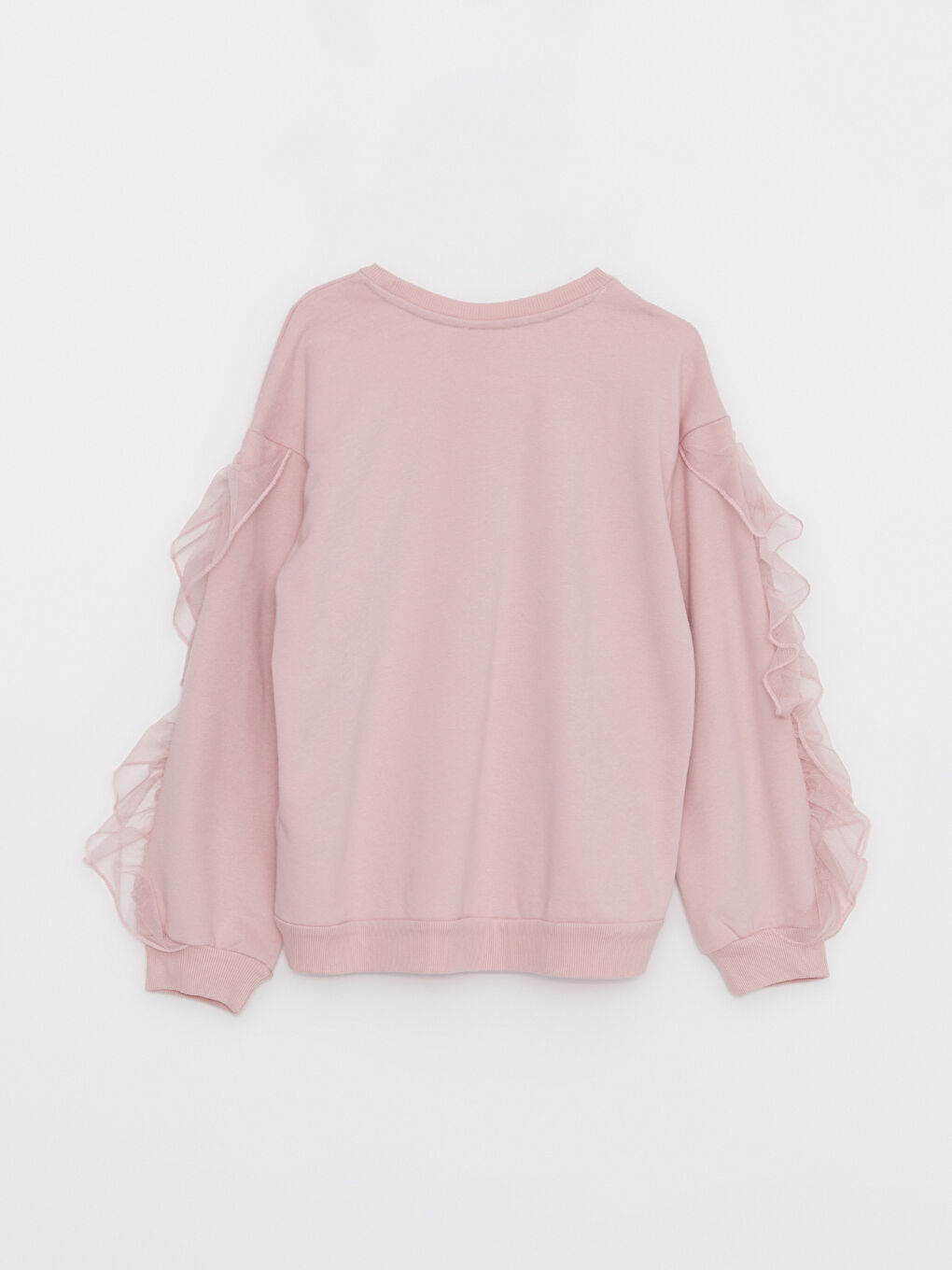 Crew Neck Printed Long Sleeve Girls' Sweatshirt-1