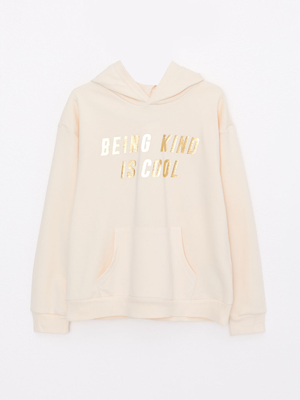 Hooded Printed Long Sleeve Girls' Sweatshirt