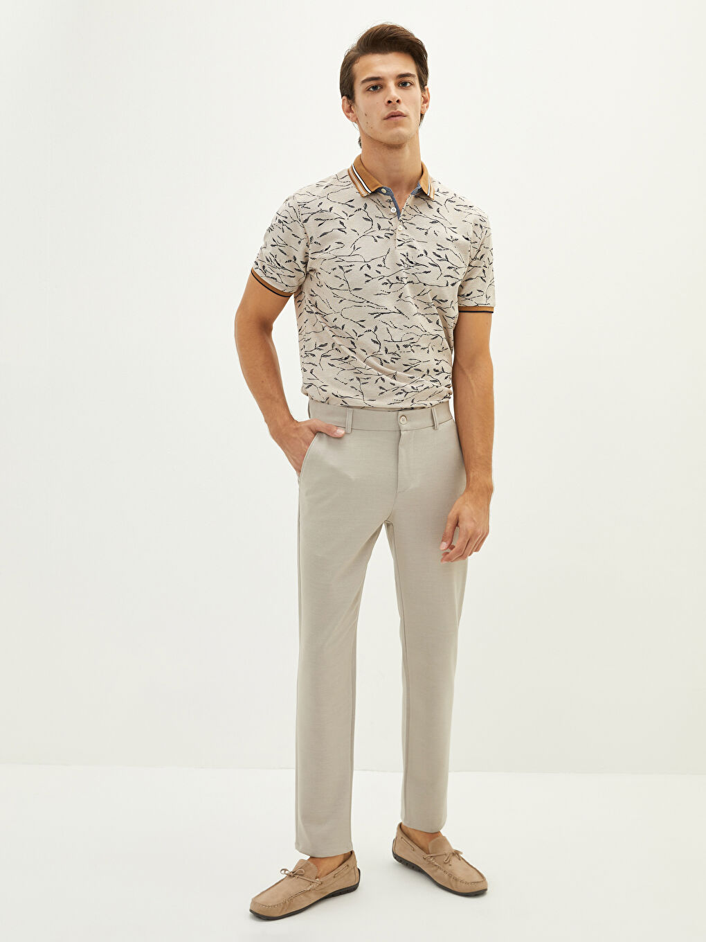 Slim Fit Textured Men's Trousers